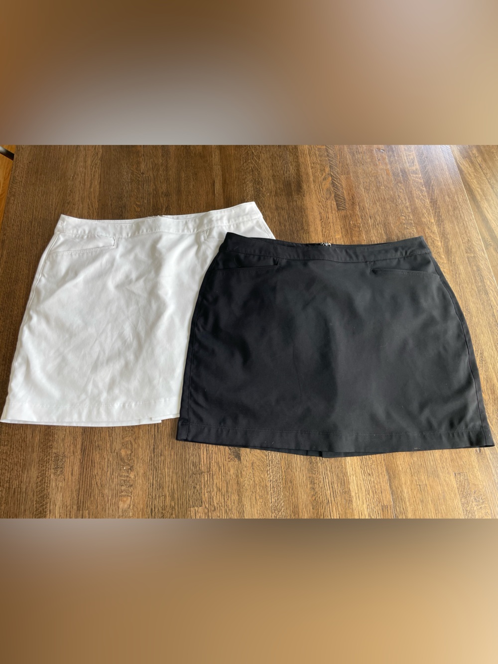 PGA Skorts - Set of Two- Black and White Size 10 Golf Tennis Active Summer